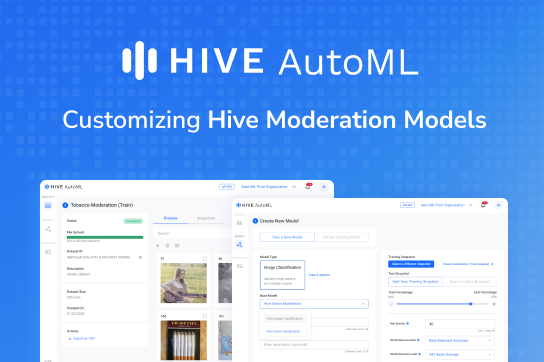 Customizing Hive Moderation Models with AutoML
